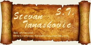 Stevan Tanasković vizit kartica
